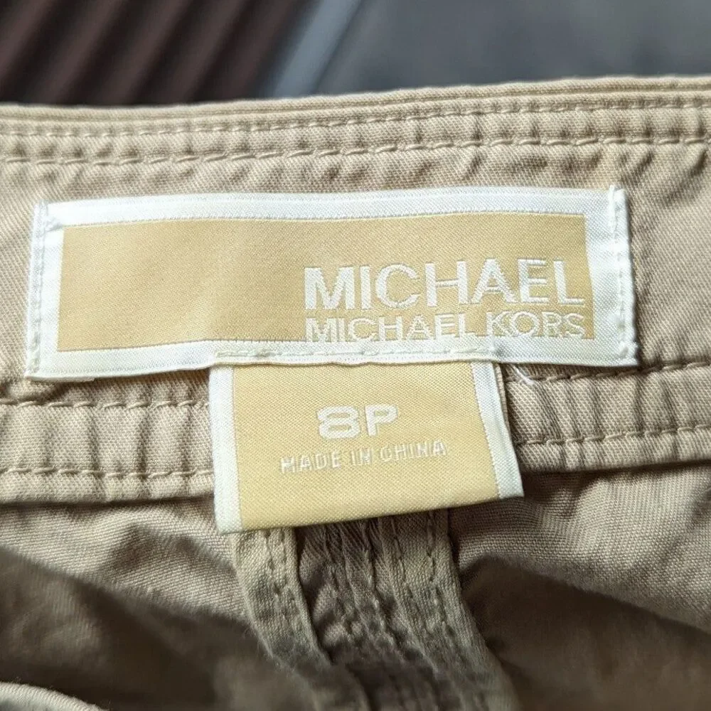 Minimalist Military Chic Tailored‎ Luxe Michael Kors Beige Jacket 8P